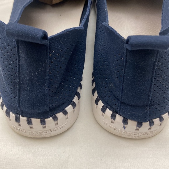 Ilse Jacobsen Hornbak navy slip open comfort shoes size 38/8 - Picture 3 of 4